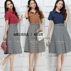 Colourblock Checkered Dress